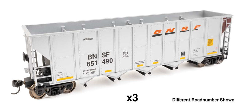 PREORDER WalthersMainline 910-56869 HO 50' RD-4 Hopper 3-Pack - Ready to Run -- BNSF