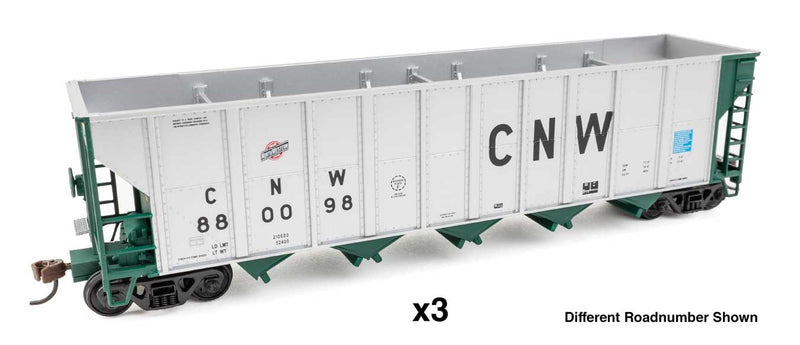 WalthersMainline 910-56871 HO 50' RD-4 Hopper 3-Pack - Ready to Run -- Chicago & North Western(TM)