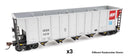 PREORDER WalthersMainline 910-56876 HO 50' RD-4 Hopper 3-Pack - Ready to Run -- Alliant Energy IESX