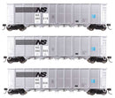 Walthers Mainline HO 910-56878 50' RD-4 Hopper 3-Pack, Norfolk Southern