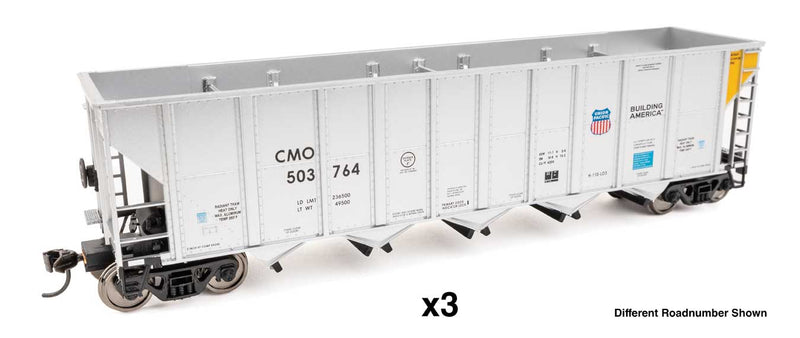 WalthersMainline 910-56879 HO 50' RD-4 Hopper 3-Pack - Ready to Run -- Union Pacific(R) CMO