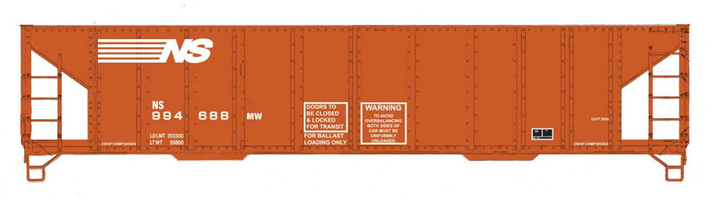 PREORDER WalthersMainline 910-57025 HO 41' Ballast Hopper  - Ready to Run -- Norfolk Southern