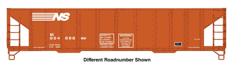 PREORDER WalthersMainline 910-57026 HO 41' Ballast Hopper  - Ready to Run -- Norfolk Southern