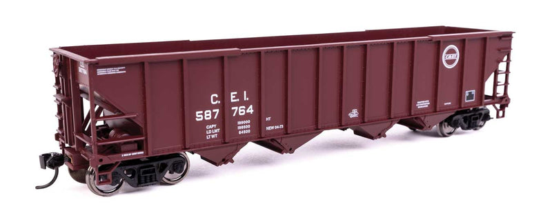 WalthersMainline 910-57800 HO 100-Ton 4-Bay Hopper - Ready to Run -- Chicago & Eastern Illinois