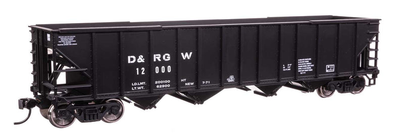 WalthersMainline 910-57812 HO 100-Ton 4-Bay Hopper - Ready to Run -- Denver & Rio Grande Western(TM)