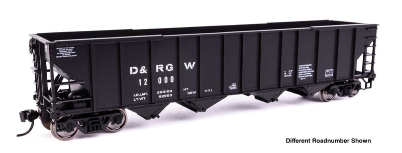 PREORDER WalthersMainline 910-57813 HO 100-Ton 4-Bay Hopper - Ready to Run -- Denver & Rio Grande Western(TM)