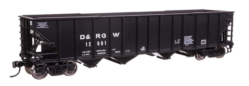 WalthersMainline 910-57814 HO 100-Ton 4-Bay Hopper - Ready to Run -- Denver & Rio Grande Western(TM)