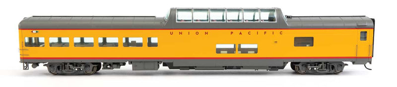 PREORDER WalthersProto 920-9234 HO 85' ACF Observation Dome Lounge Lighted - Ready to Run - Union Pacific(R) (Armour Yellow, gray; Challenger Tail Sign)
