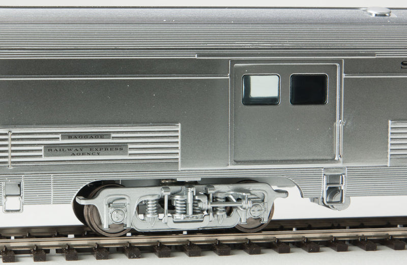 PREORDER WalthersProto 920-9465 HO 73' Budd Baggage Car - Ready to Run - Standard - 1954 El Capitan - Santa Fe (real metal finish)