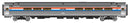 WalthersProto 920-11280 85' Amfleet I Club Dinette - Ready to Run - Amtrak(R) (Phase III; Equal red, white & blue Stripes), HO