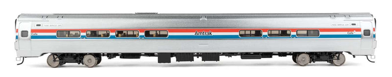 WalthersProto 920-11280 85' Amfleet I Club Dinette - Ready to Run -- Amtrak(R) (Phase III; Equal red, white & blue Stripes), HO