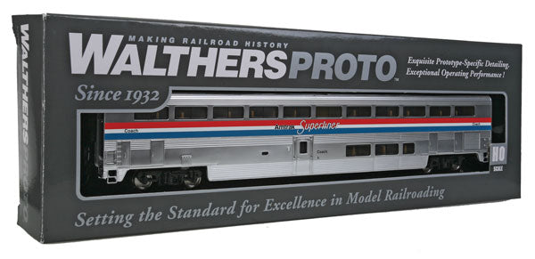 WalthersProto 920-12011 Superliner I Coach -- Amtrak Phase III - Lighted, HO