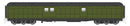 WalthersProto 920-17501 HO 70' Heavyweight Baggage Car - Ready to Run -- Painted, Unlettered, Arched Roof