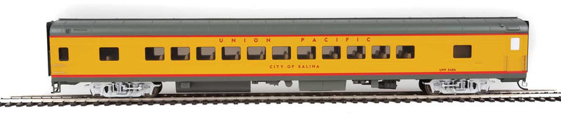 WalthersProto 920-18506 85' ACF 44-Seat Coach - Lighted - Union Pacific(R) Heritage Fleet -- City of Salina - No Car Number (Armour Yellow, gray, red), HO
