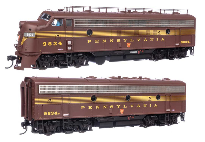 WalthersProto 920-42537 EMD FP7 & F7B - LokSound 5 Sound & DCC -- Pennsylvania Railroad EFH-15 #9834A EH-15 #9834B (Tuscan 5-Stripe), HO