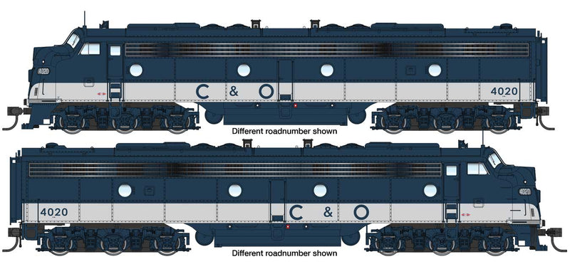 WalthersProto 920-42911 EMD E8 A-A with LokSound 5 Sound & DCC -- Chesapeake & Ohio