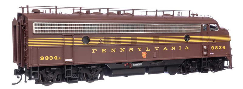 WalthersProto 920-49537 EMD FP7 & F7B Standard DC (No Sound) -- Pennsylvania Railroad EFP-15 #9834A, EH-15 #9834B (Tuscan 5-Stripe), HO