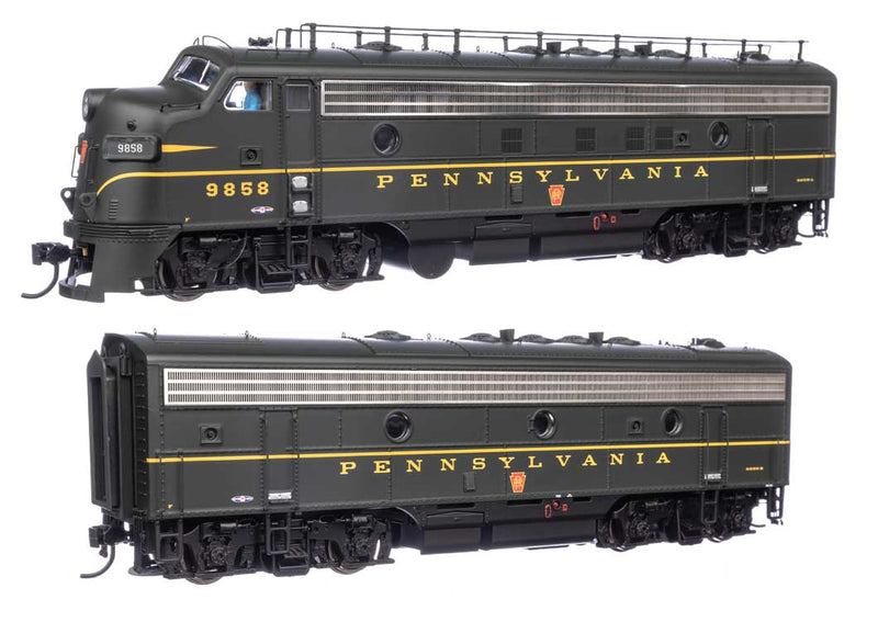 WalthersProto 920-49538 EMD FP7 & F7B Standard DC (No Sound) -- Pennsylvania Railroad EFP-15 #9858A, EH-15 #9858B (Brunswick Green, Keystone), HO