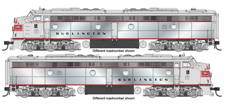 WalthersProto 920-49915 EMD E8 A-A - Standard DC -- Chicago, Burlington & Quincy