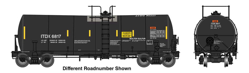 PREORDER WalthersProto 920-100062 HO 40' Trinity 14,000-Gallon Molten Sulfur Tank Car - Ready to Run -- Sulcom ITDX