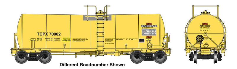 PREORDER WalthersProto 920-100066 HO 40' Trinity 14,000-Gallon Molten Sulfur Tank Car - Ready to Run -- TCPX