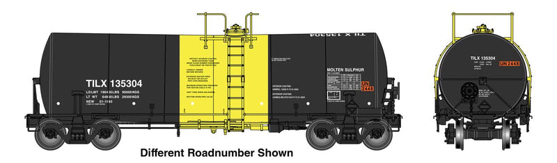 PREORDER WalthersProto 920-100078 HO 40' Trinity 14,000-Gallon Molten Sulfur Tank Car - Ready to Run -- Trinity Leasing (BLK)