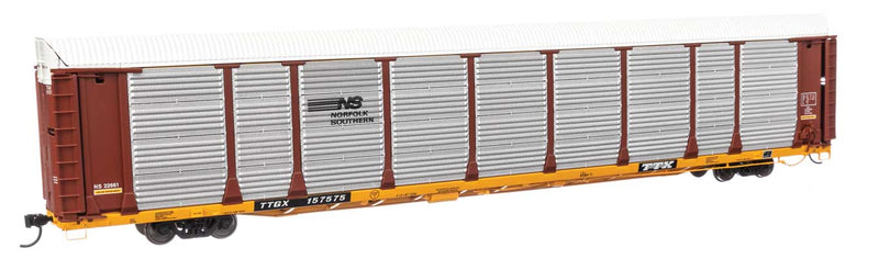 WalthersProto 920-101525 89' Thrall Bi-Level Auto Carrier - Ready To Run -- Norfolk Southern TTGX
