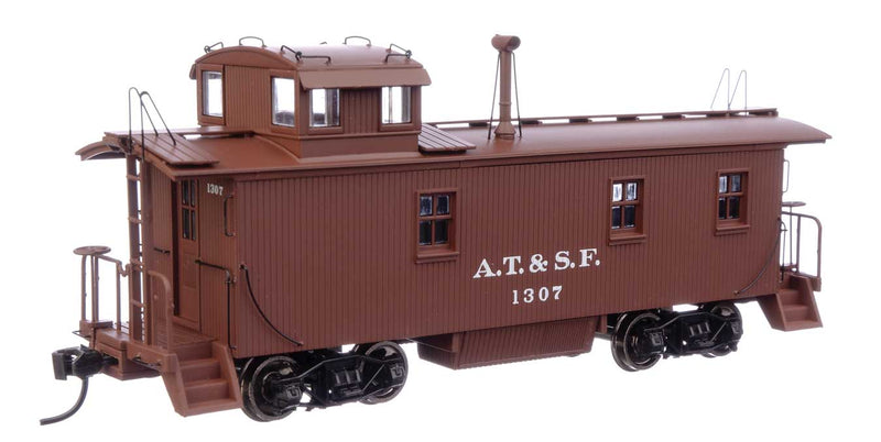 WalthersProto 920-103204 30' ATSF 1300-Series Wood Waycar (Caboose) - Ready to Run -- Santa Fe - A. T. & S. F.