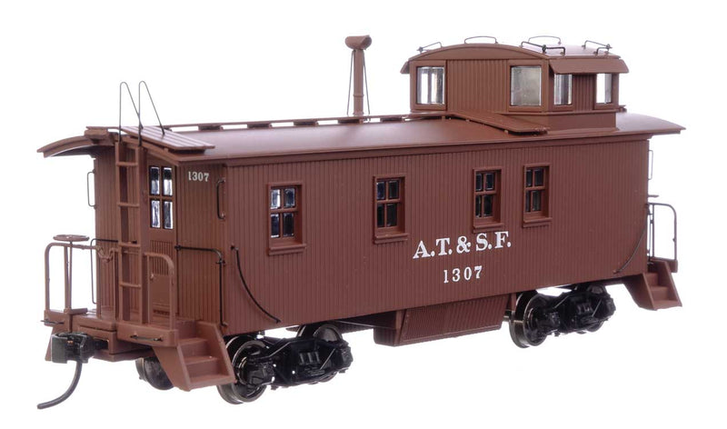 WalthersProto 920-103204 30' ATSF 1300-Series Wood Waycar (Caboose) - Ready to Run -- Santa Fe - A. T. & S. F.