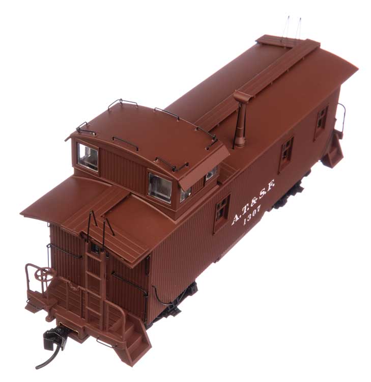 WalthersProto 920-103204 30' ATSF 1300-Series Wood Waycar (Caboose) - Ready to Run -- Santa Fe - A. T. & S. F.