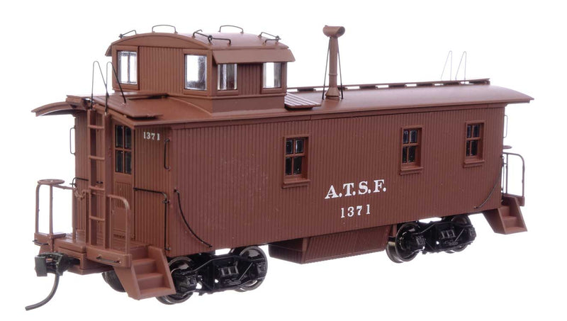 WalthersProto 920-103206 30' ATSF 1300-Series Wood Waycar (Caboose) - Ready to Run -- Santa Fe - A. T. & S. F.