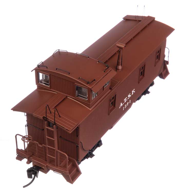 WalthersProto 920-103206 30' ATSF 1300-Series Wood Waycar (Caboose) - Ready to Run -- Santa Fe - A. T. & S. F.