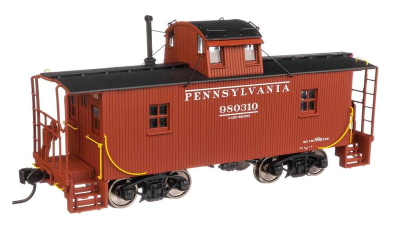 WalthersProto 920-103407 Pennsylvania N6B Wood Cabin Car (Caboose) w/Center Cupola -- Pennsylvania Railroad