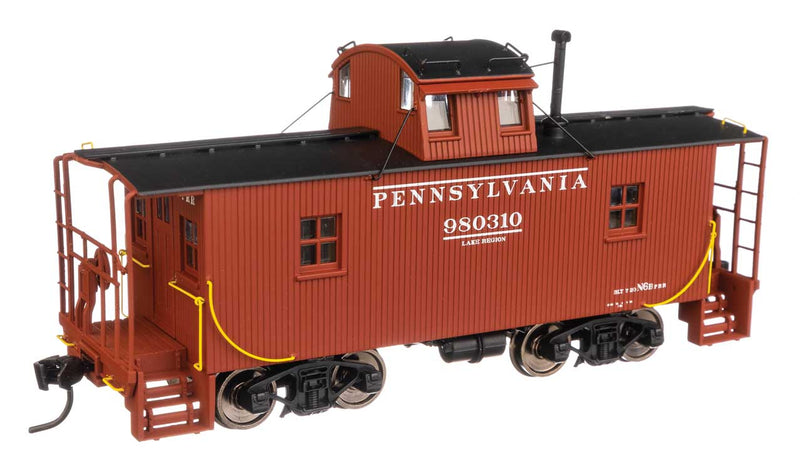 WalthersProto 920-103407 Pennsylvania N6B Wood Cabin Car (Caboose) w/Center Cupola -- Pennsylvania Railroad