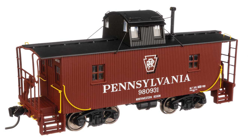 WalthersProto 920-103409 Pennsylvania N6B Wood Cabin Car (Caboose) w/Center Cupola -- Pennsylvania Railroad