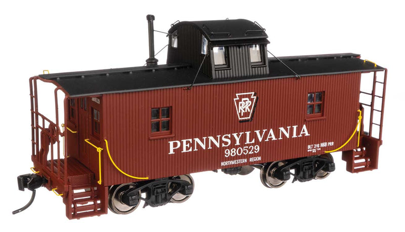 WalthersProto 920-103410 Pennsylvania N6B Wood Cabin Car (Caboose) w/Center Cupola -- Pennsylvania Railroad