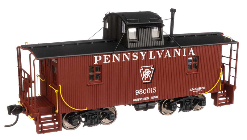WalthersProto 920-103411 Pennsylvania N6B Wood Cabin Car (Caboose) w/Center Cupola -- Pennsylvania Railroad