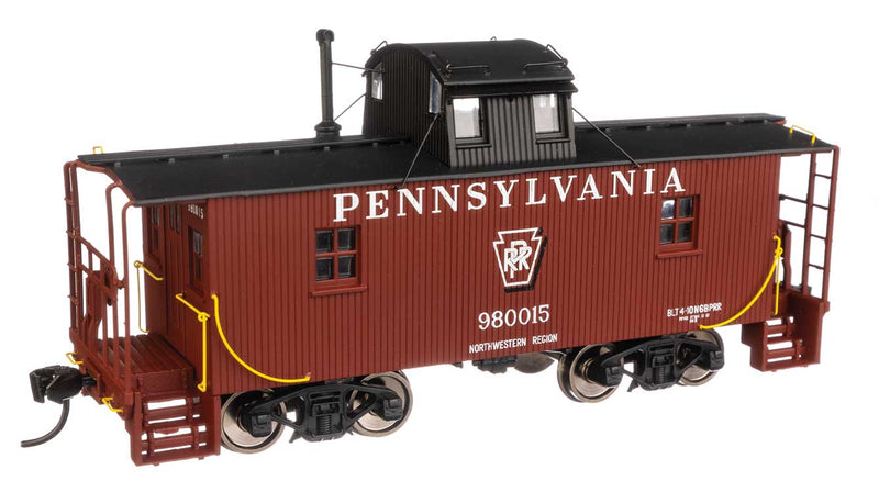 WalthersProto 920-103411 Pennsylvania N6B Wood Cabin Car (Caboose) w/Center Cupola -- Pennsylvania Railroad