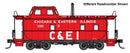 PREORDER Walthers Proto HO 920-103619 Wabash Streamlined Caboose, Chicago & Eastern Illinois