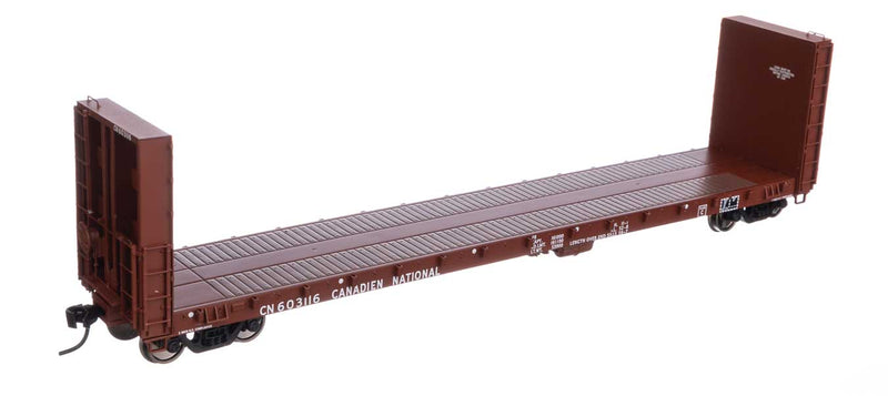 WalthersProto 920-104348 50' CC&F Bulkhead Flatcar - Ready to Run -- 50' CC&F Bulkhead Flatcar - Ready to Run -- Canadian Natonal