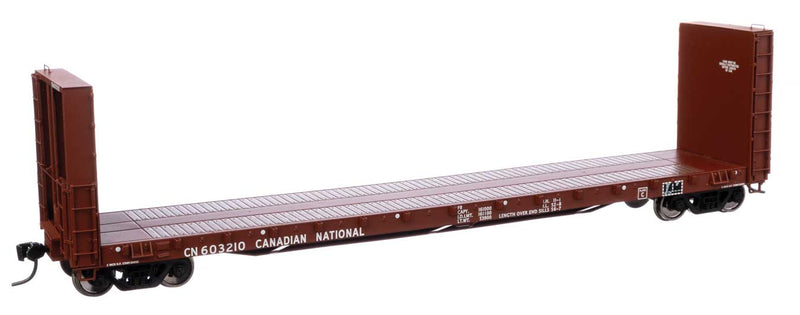 WalthersProto 920-104350 50' CC&F Bulkhead Flatcar - Ready to Run -- 50' CC&F Bulkhead Flatcar - Ready to Run -- Canadian Natonal