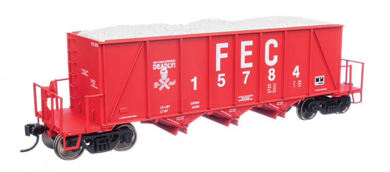 WalthersProto 920-106039 HO 40' Ortner 100-Ton Open Aggregate Hopper - Ready to Run - Florida East Coast