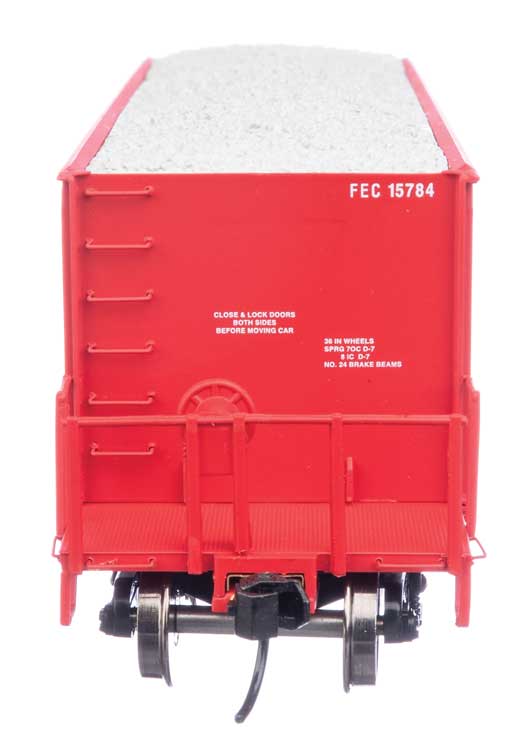 WalthersProto 920-106039 HO 40' Ortner 100-Ton Open Aggregate Hopper - Ready to Run - Florida East Coast