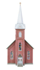 PREORDER Walthers Cornerstone 933-3858 Brick Church -- Kit - 4-7/8 x 2-3/4 x 6-7/16" 12.38 x 6.99 x 16.35cm, N Scale