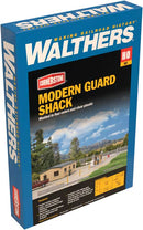 Walthers Cornerstone HO 933-4076 Modern Guard Shack Kit, Shack: 4-1/8 x 3 x 1-1/2"; Booth: 1-1/4 x 1-5/8 x 1-1/8"
