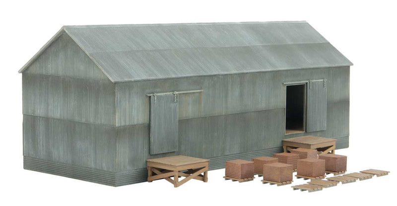 Walthers Cornerstone 933-4101 Brickworks Storage Building -- Kit - 9 x 4-1/4 x 3-1/2" 22.5 x 10.6 x 8.7cm, HO