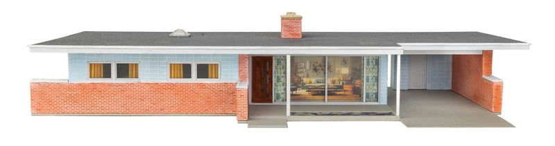 PREORDER Walthers Cornerstone 933-4156 Mid-Century Modern Home -- Kit - 9-7/16 x 5-5/32 x 1-15/16" 23.9 x 13 x 4.9cm, HO