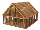 Walthers Cornerstone 933-4157 House Under Construction - Kit - 3-13/32 x 4-13/32 x 2-25/32" 8.6 x 11.1 x 7cm, HO