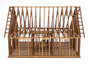 Walthers Cornerstone 933-4157 House Under Construction - Kit - 3-13/32 x 4-13/32 x 2-25/32" 8.6 x 11.1 x 7cm, HO
