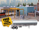 Walthers Cornerstone HO 933-B4107 Trnsfrmr Factory with Trlr